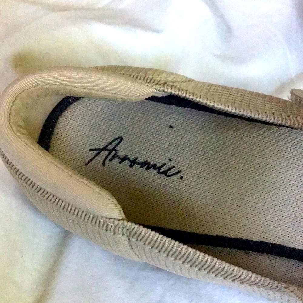 Arromic Round Toe Mary Jane Flats Adjustable Straps Washable Knit Slip On Shoes